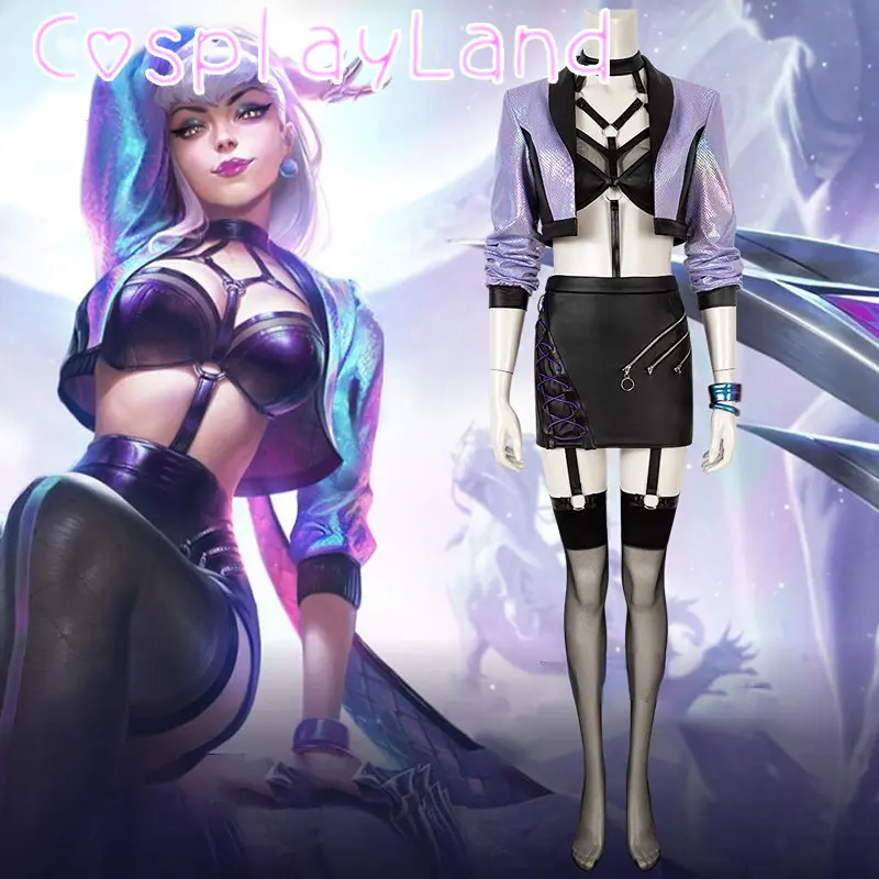 

LOL KDA Member Of A Group Evelynn Cosplay Costume Outfit Carnival Sexy S10 Finals EIFINI Uniform Stage Performance Suit