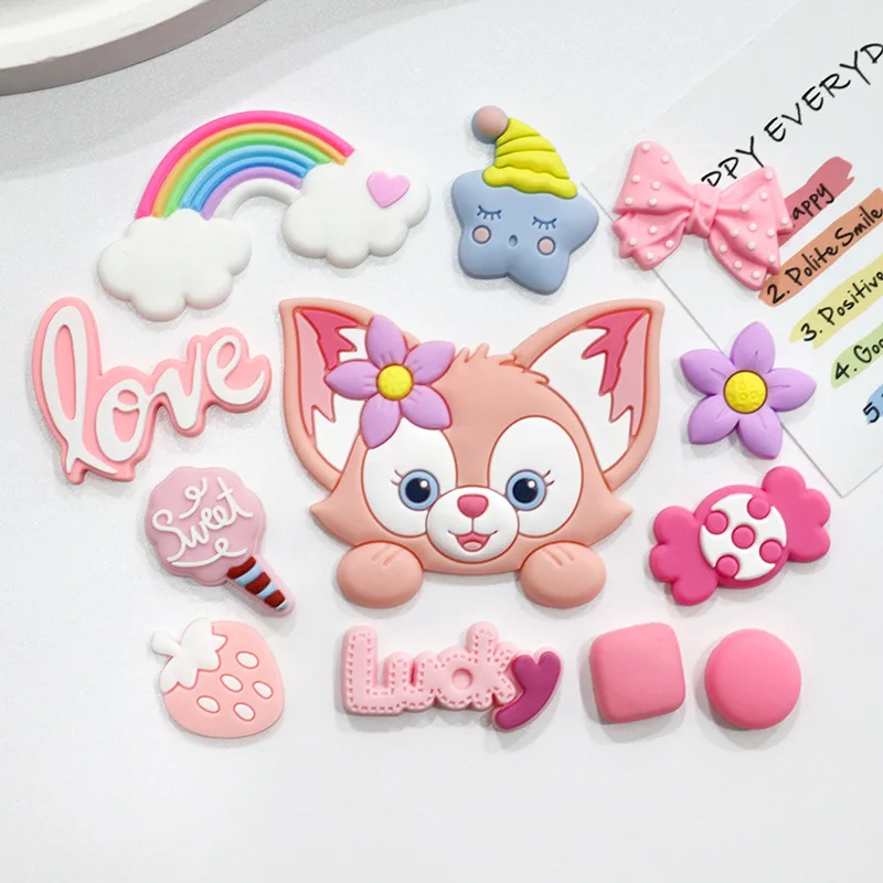 Disney DIY Zubehör Weichgummi Linabell rosa kleiner Fuchs Material Tasche handgemachte Schuhe Wasser Tasse Handytasche Dekoration