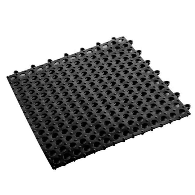 Cuttable Soft PVC Non-Slip Tile Splicing Waterproof Mat Drain Pool Shower Bath Kitchen Cushion 30x30cm Mats