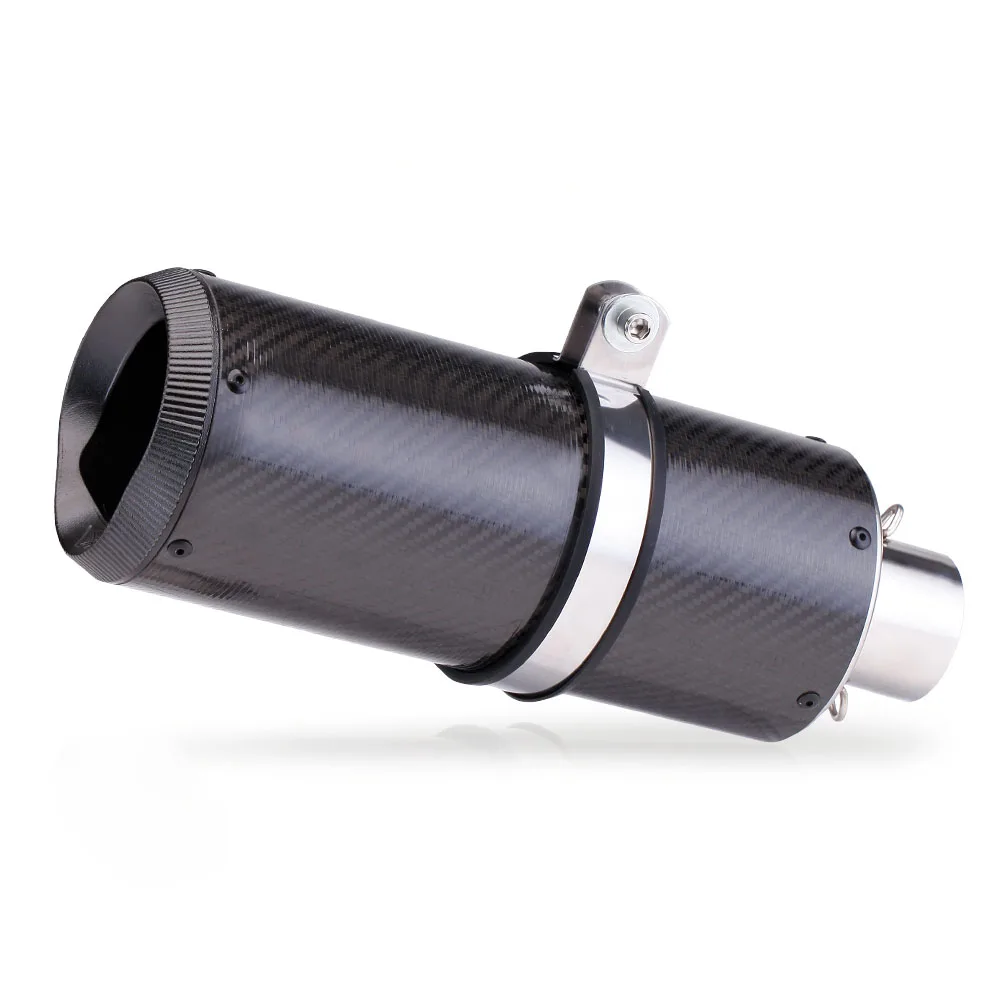 

51mm Universal Carbon Fiber Motorcycle Exhaust Muffler For Kawasaki NINJA400 CB300R R3 R6 MT07 DUKE390 ZX6R S1000RR