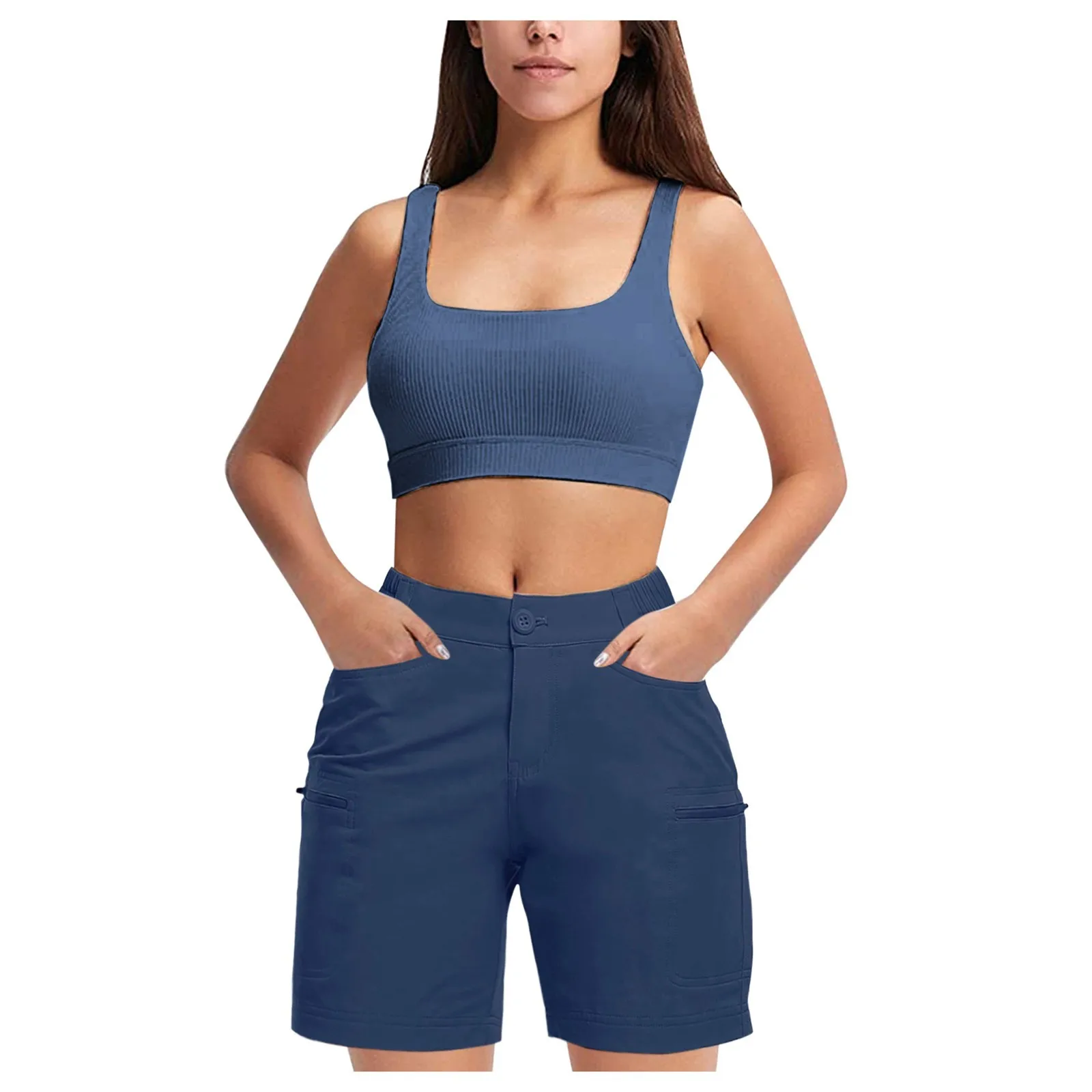 

Casual High Waisted Women Shorts With Pockets Hiking Outdoor Mini Hot Short Pants Mujer Spring Summer Loose Comfy Cortos