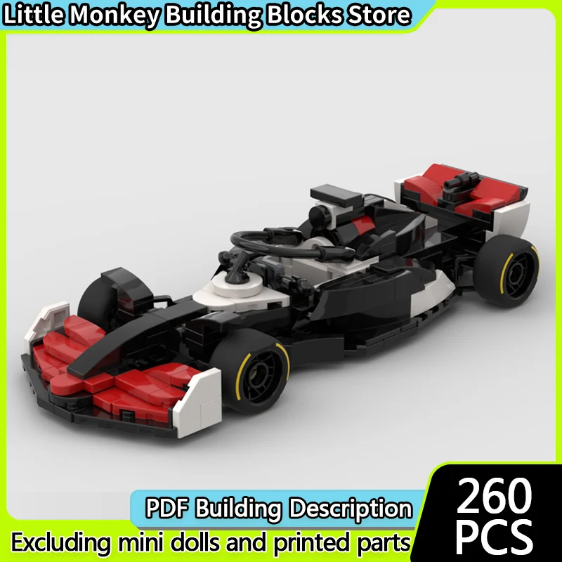 

Модель городской автомобиль MOC, строительные кирпичи VF-24, одноместный гоночный автомобиль, модульная технология, детские праздничные подарки, сборка игрушек, костюм