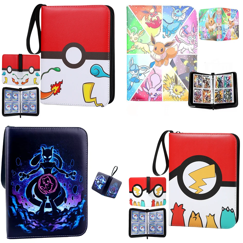 400Pcs Card Album Binder Photocard PU Zipper Photo Album Carte Holder Toys Collection Folder Letters For Pokemones Cards Hobby