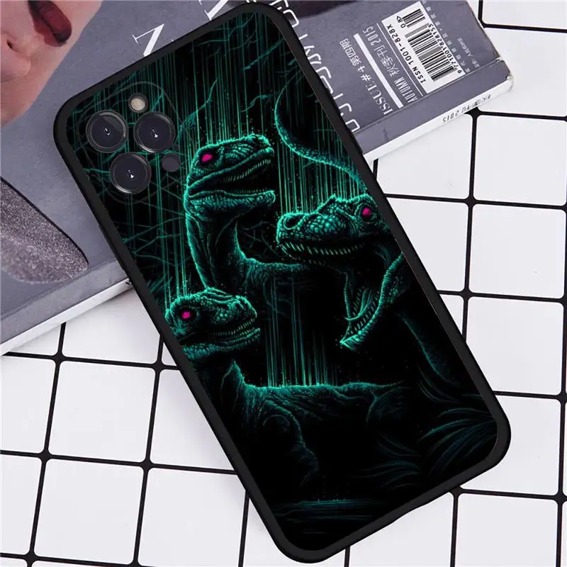 Jurassic Park Dinosaur Phone Case For iPhone 14 11 12 13 Mini Pro Max 8 7 6 6S Plus X SE 2020 XR XS Funda Case