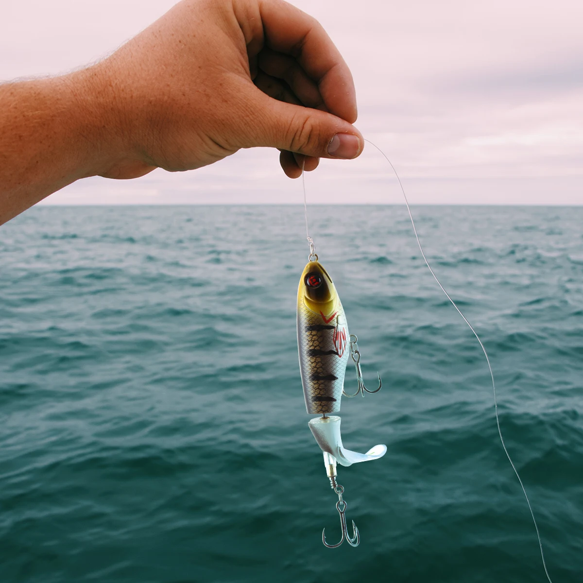 

2Pcs Spiral Propeller Lure Baits Artificial Fish Simulation Hard ABS Fishing Accessories Lifelike Durable Suitable Freshwater