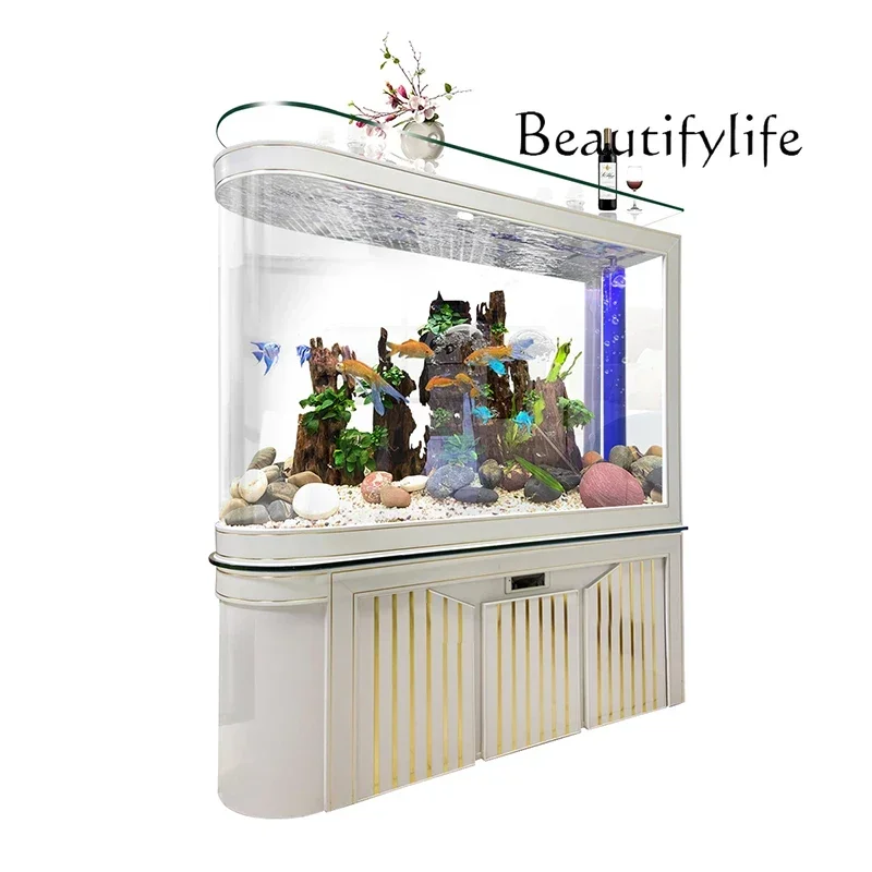 

Bullet Fish Tank Living Room Screen Home Medium and Large Lazy Change Water Partition Aquarium