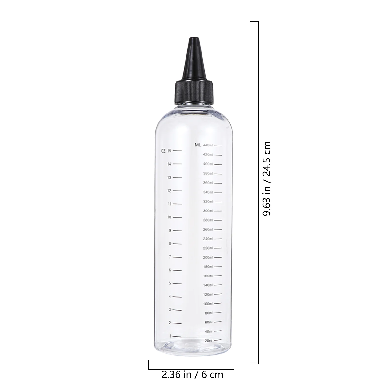 12 Pcs Paint Container Graduated Nozzle Bottle Condiment Squeeze Bottles Sauces Clear Pet Material Hairdressing Tool Plastic