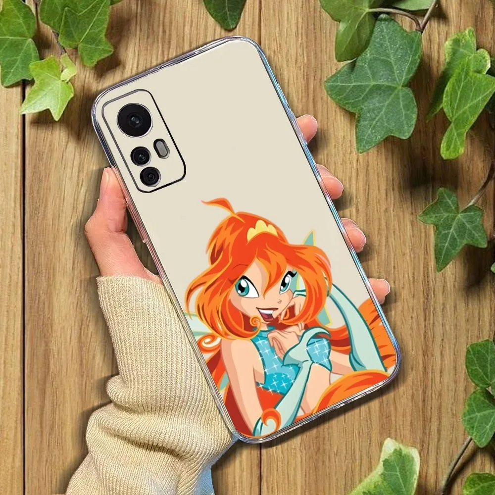 Girl W-Winx Clubs Phone Case For Xiaomi 11 Redmi Note 11 5G 8T 9A 9 10T Note8Pro Note9 12SUltra Transparent Case