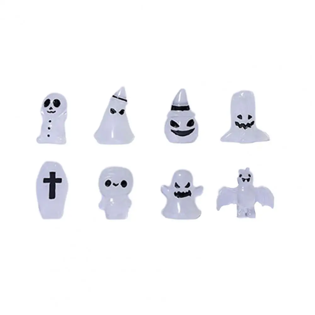 Glow-in-the-dark Halloween Decor Halloween Mini Figurine Set Pumpkin Ghost Skeleton Mummy Ornament Desktop Decoration