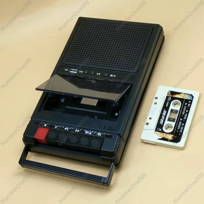 Portable Cassette Recorder Nostalgic Retro Portable Tape Player Walkie-Talkie Player Recorder and Playback All-In-One