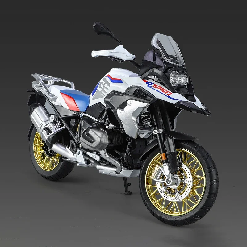 New 1:9 BMW R1250 GS ADV Alloy Die Cast Motorcycle Model Toy Vehicle Collection Sound and Light Off Road Autocycle Toys Car