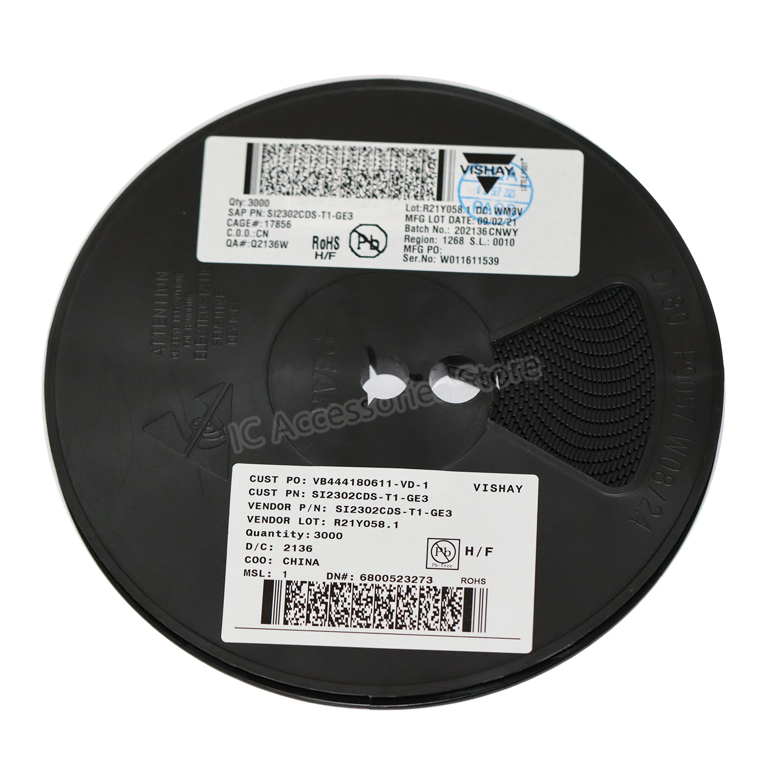 10pcs SI2302CDS-T1-GE3 SOT-23 Screen Printed N2 N-Channel 20V/2.6A MOS Brand New Original