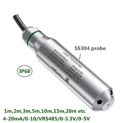 1m 2m 3m 5m Submersible Water Level Sensor tank 0-10V RS485 Level Sensor Transmitter
