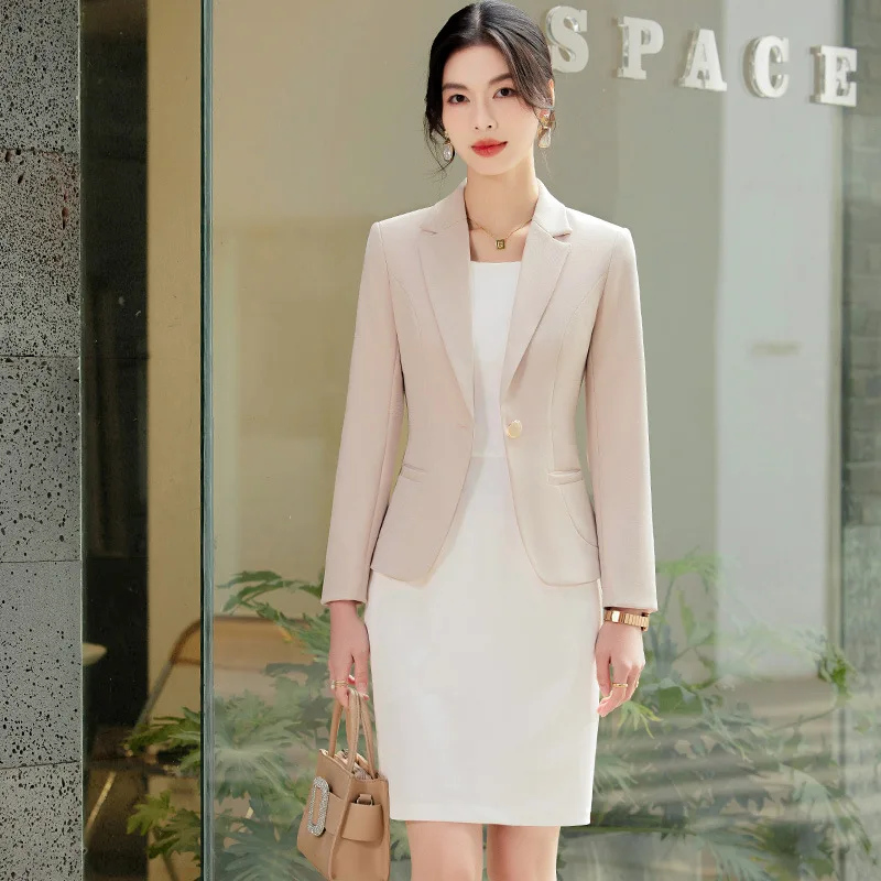 Abrigo Mujer New Fashion Women 2024 New Spring Formal Blazer OL Slim Long Sleeve Jacket Business Office Ladies Jaqueta Feminina