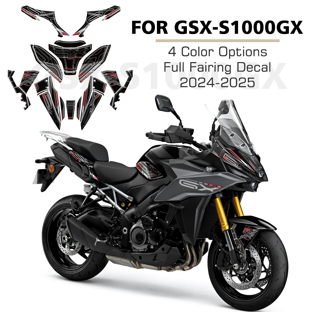 

3D Gel Motorcycle Fairing Shell Full Car Sticker Decorate Decal For Suzuki GSX-S1000GX GSX S1000GX 2024 2025 Reflective Stickers