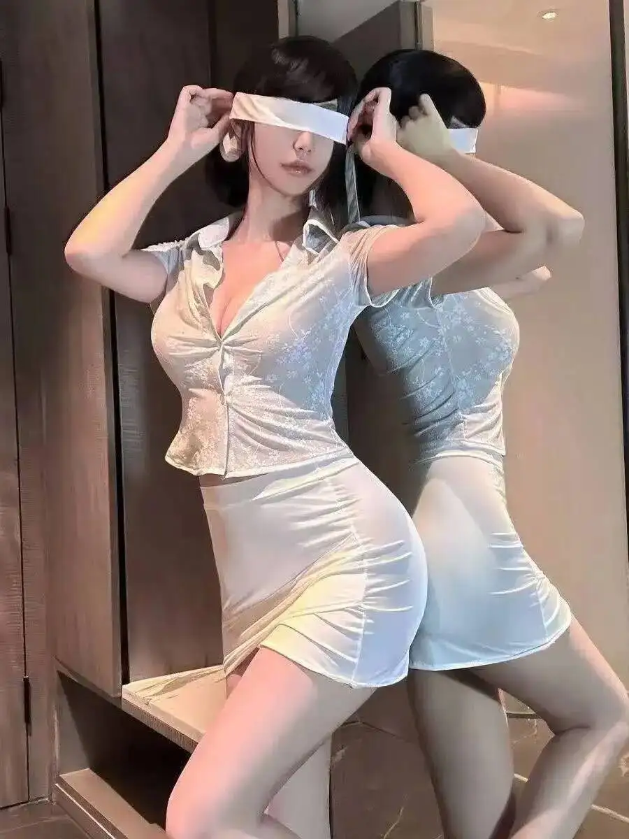 

Сексуальная женская стильная униформа секретаря, комплект OL Pure Desire, тонкая офисная облегающая юбка из двух предметов, профессиональная сетчатая прозрачная юбка для горничной 0VK9