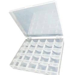 25 Slots Empty Bobbins Spools Box Sewing Machine Bobbin Case Covers Sewing Crafts Plastic Case Storage Box for Sewing Machine