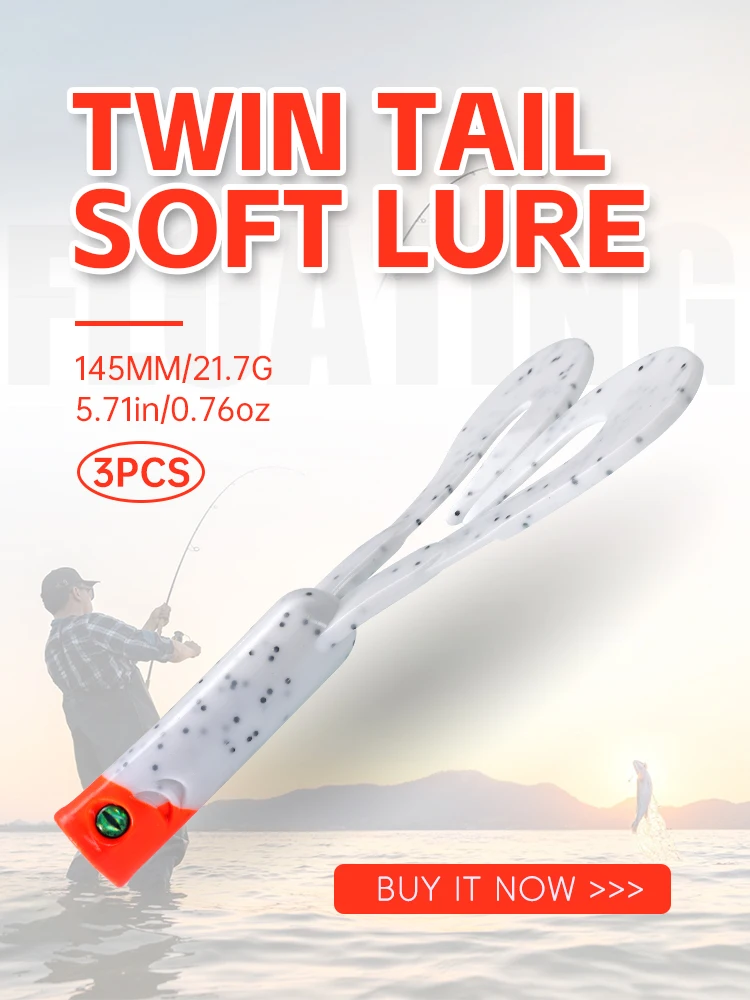 Leurre souple Hunthouse 145 mm 21,7 g, queue double, silicone, spinning, 3 pièces, PVC, pour brochet, bar, zander, accessoires de pêche