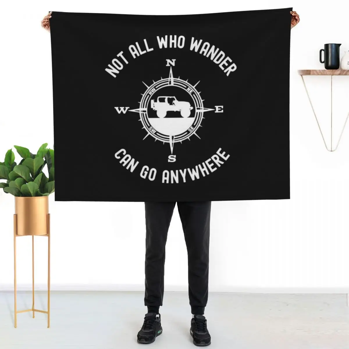Offroad 4x4 Not All Who Wander Are Lost Overland Adventure Throw Blanket Winter beds funny gift Bed Luxury Soft Plaid Blankets