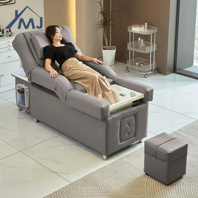 Customized Electric Back Lift Reclining Multifunction Full Body Pedicure Shampoo Bed
