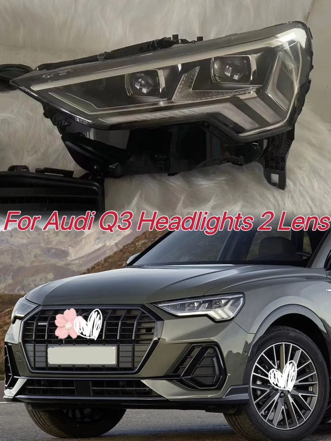 

For Audi A3 Matrix Headlights Assembly 2 lens 2018-2022