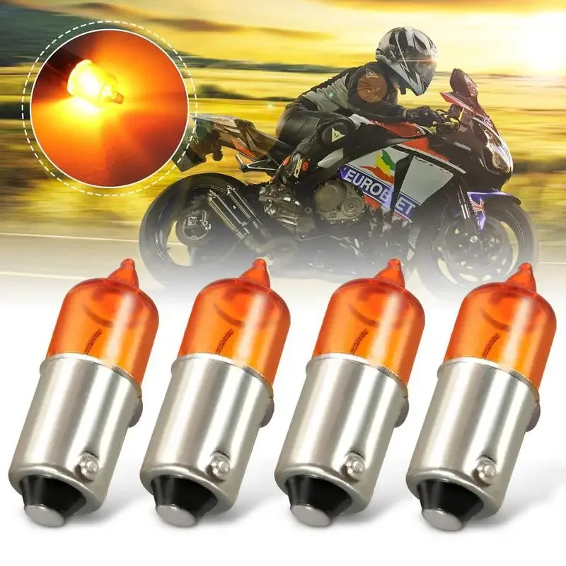 Amber  Light Bulbs BA9S Universal 12v 21w  Auto Car Motorcycle Motorbike Scooter Mini Miniature Indicator