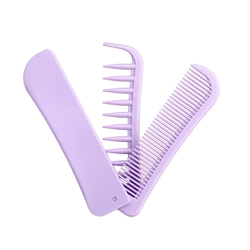 Pocket Sized Foldable Hair Comb Wide Tooth Hair Styling Accesories Travel Hair Brush for Various Hair Texture