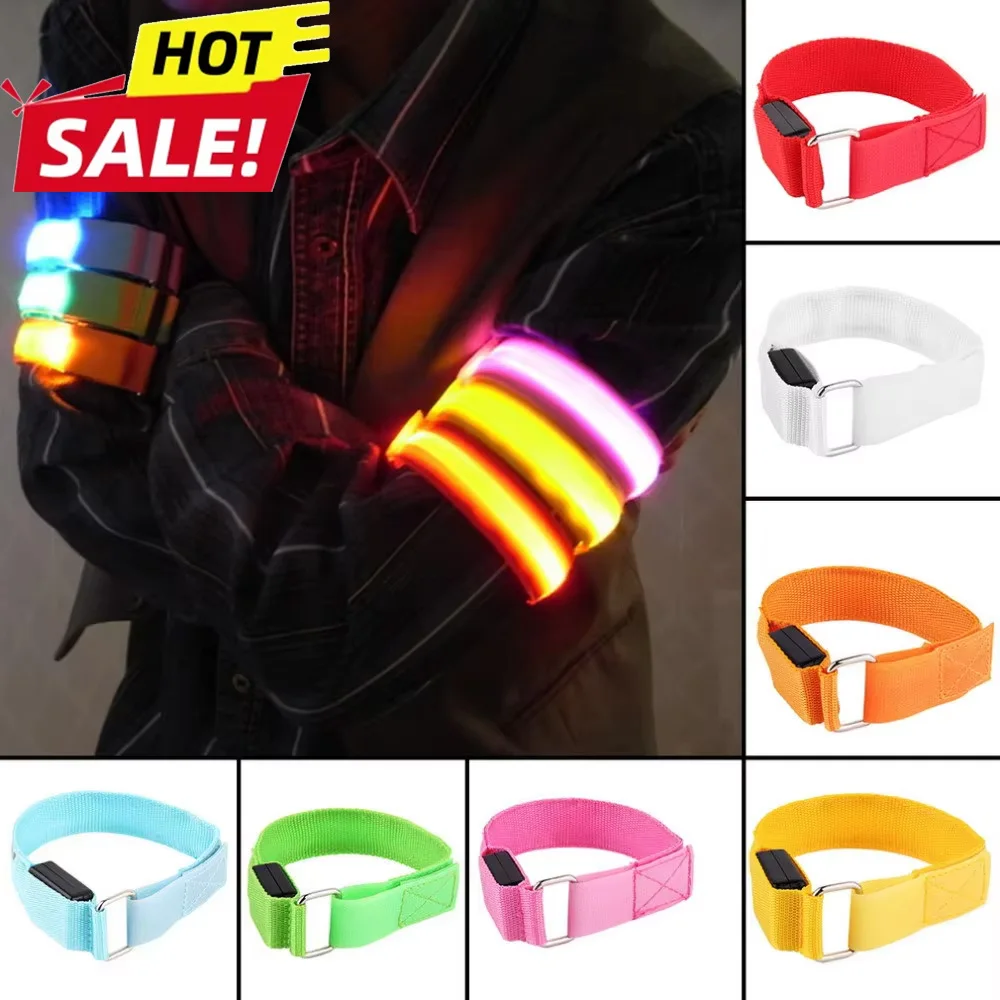 

Набор из 4 светящихся LED-браслетов/повязок: светоотражающие ремни безопасности для ночного бега, велоспорта и активного отдыха Быстрая доставка 4-6 дня Прибытие