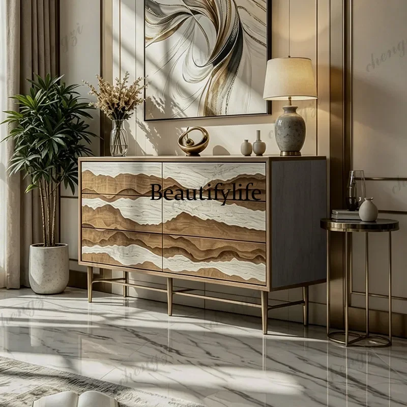 A52 American light luxury chest artistic villa bedroom decorative locker designer entrance cabinet