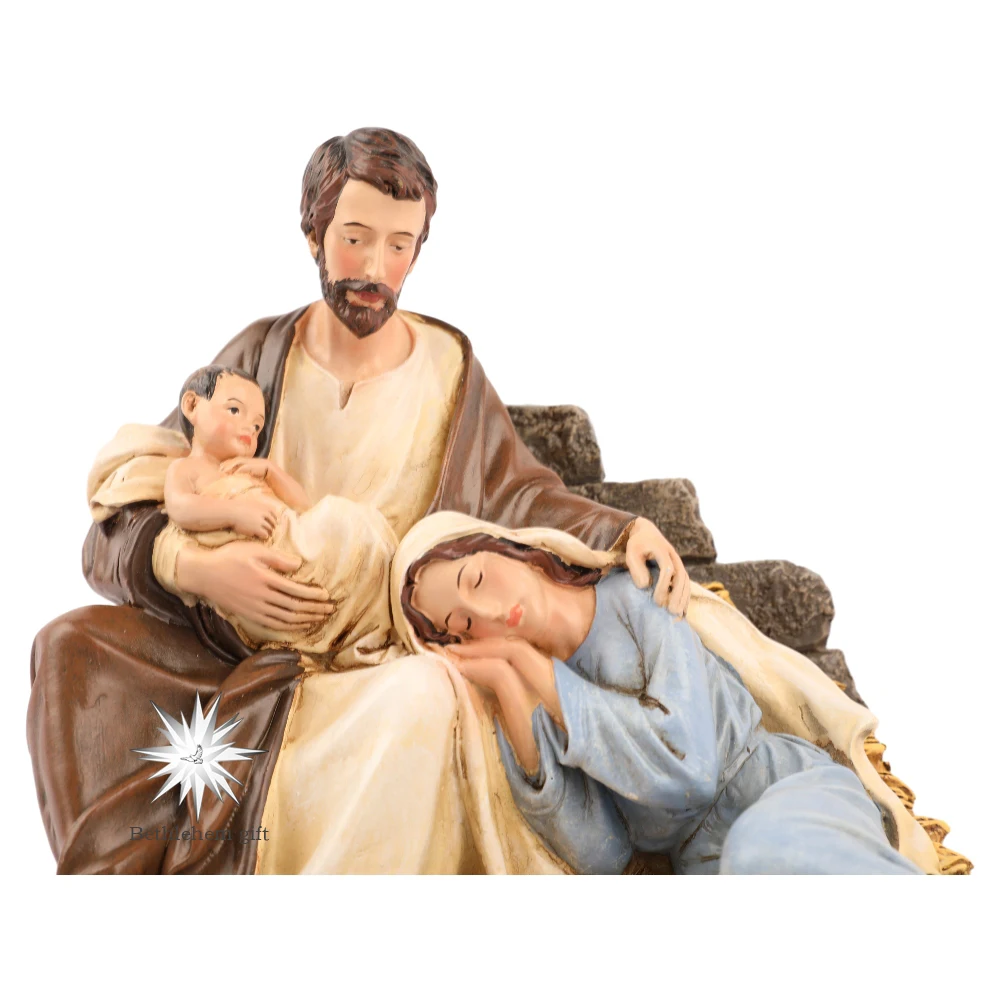 17cmH Christmas Figurines Decorations Holy Family Statue Figurines Holiday Sculpture Tabletop Scenes Festival Gift Home Decor