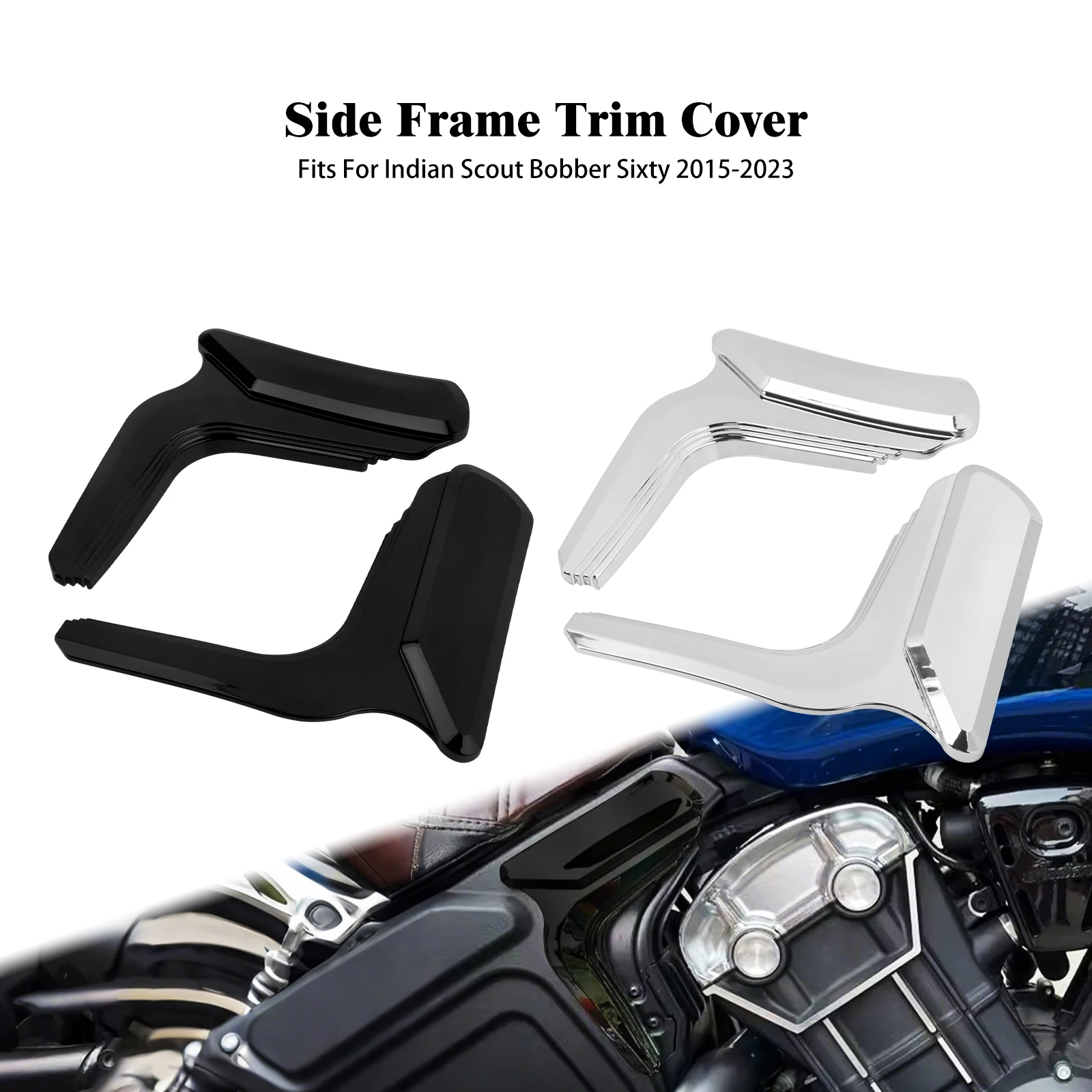 

Motorcycle Side Frame Trim Cover Housing Decorative ABS Plastic Fairing For Indian Scout Sixty 2015-2023 Bobber Sixty 18-23