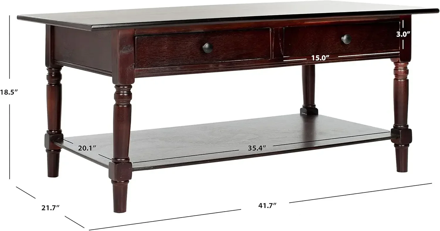 American Homes Collection Boris Dark Cherry Coffee Table