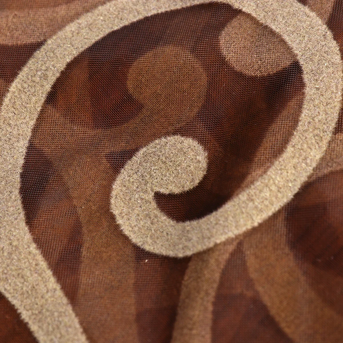 

Rod Pocket Sheer Tulle Window Curtains Transparent Voile Screen 100X200Cm Coffee Flocking Material Home Decor Bedroom