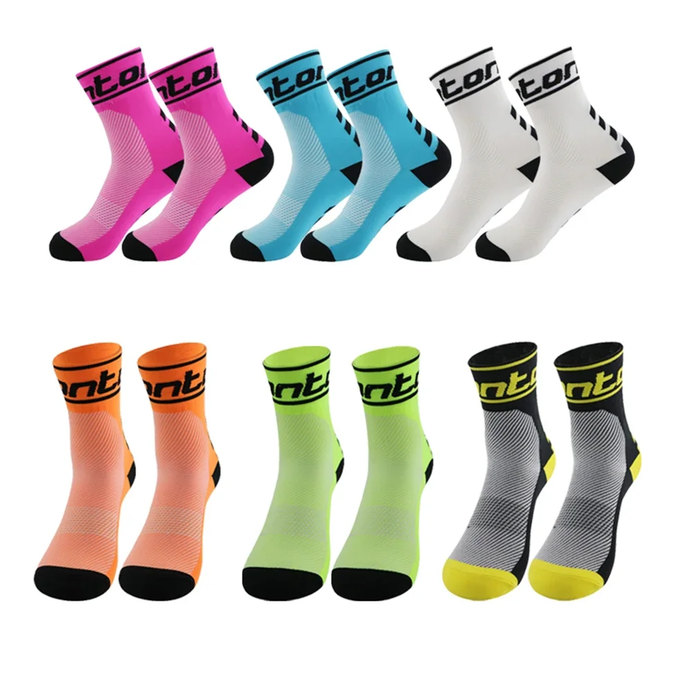 

New Men Women Cycling Socks Breathable Outdoor Basketball Socks Protect Feet Wicking Bike Running Football Sport Socks