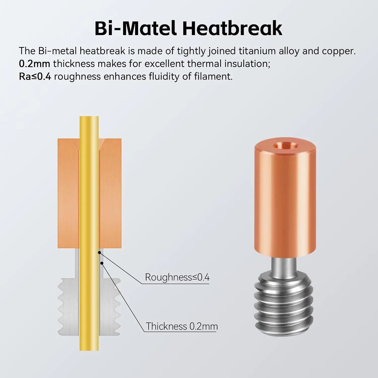 Creality Ender 3 V3 KE Keramikheizung für K1/K1 Max Hotend Thermistorkartusche Sensor & Keramikheizung 24 V 60 W – Detail 5
