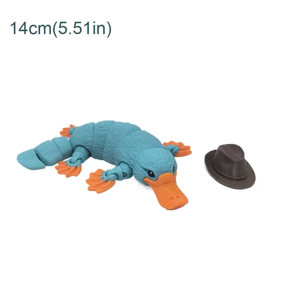 Novelty Resin 3D Printed Platypus Multi-joint Model Ornament Platypus Toys Animal Doll Toy Gift