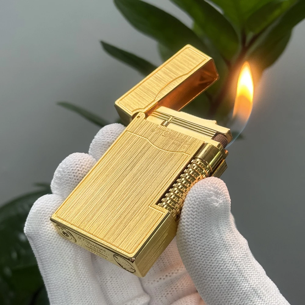 

Оригинальная газовая зажигалка бутана, надувная двойная мягкая пламя, аксессуары для сигар для курильщиков, коллекции отца и мужа по индивидуальному заказу