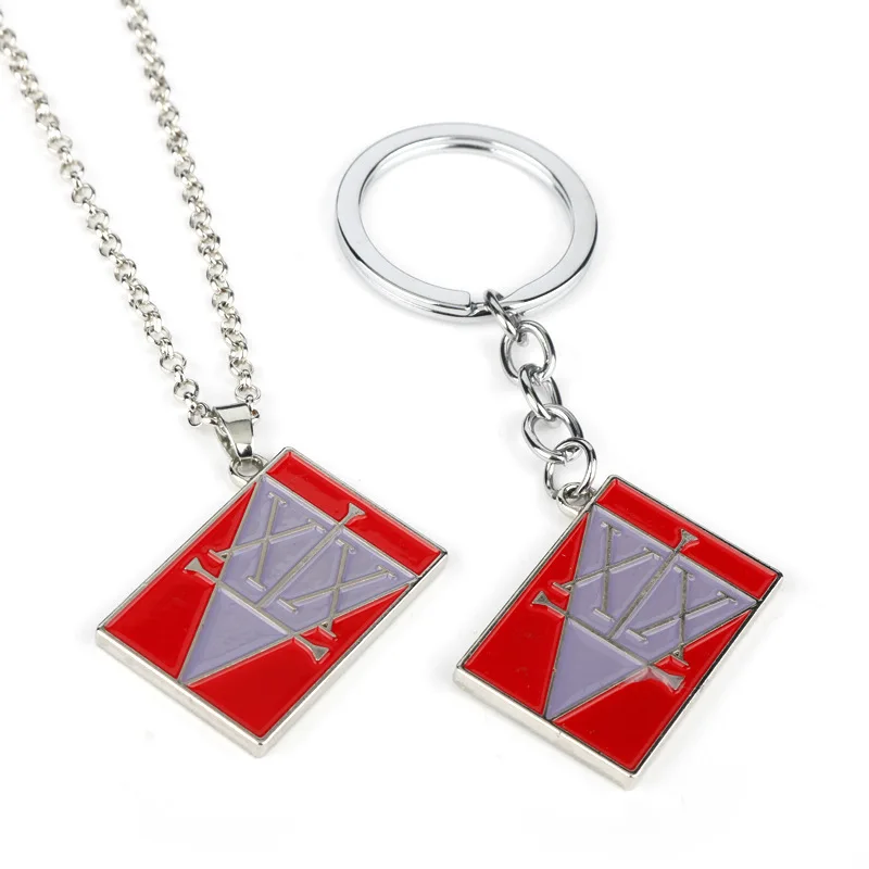 Hunter × Hunter Cosplay Anhänger Halskette Schlüssel bund Anime Logo Symbol Rucksack Schlüssel ring Requisiten Zubehör Fans Geschenke
