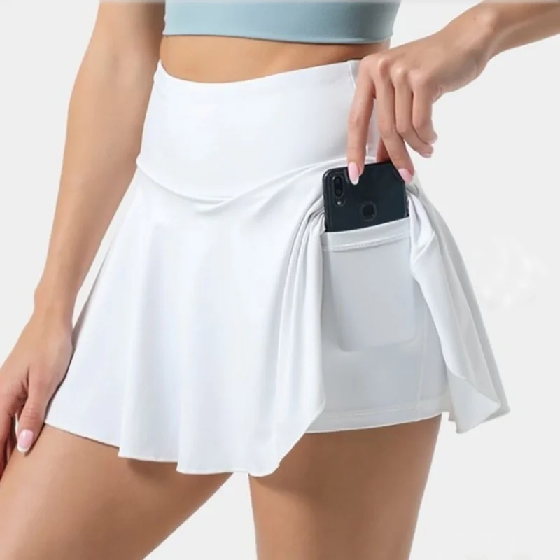 Elegant Sporty High Waist Women's  Skirt Pleated Tennis Skirt Wish Cross-Border Fashionable Ladies' Premium Half Skirt