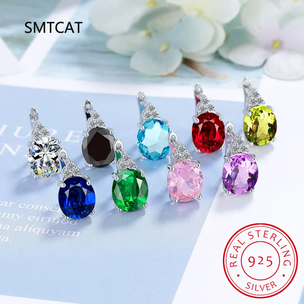 البيضاوي الأحمر حقيقية العقيق الطبيعي 925 فضة هوب أقراط للنساء الأزياء بيان الأحجار الكريمة والمجوهرات