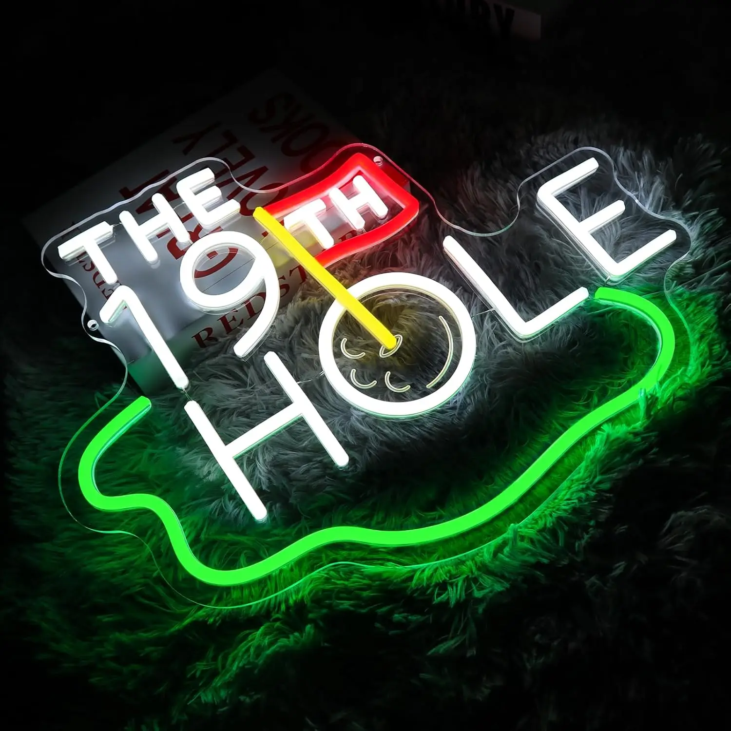 Golf Vibes Only Neon Sign Dimmable Neon Light for Gym Club Man Cave Bedroom Park Party Garage Golf Course Decor