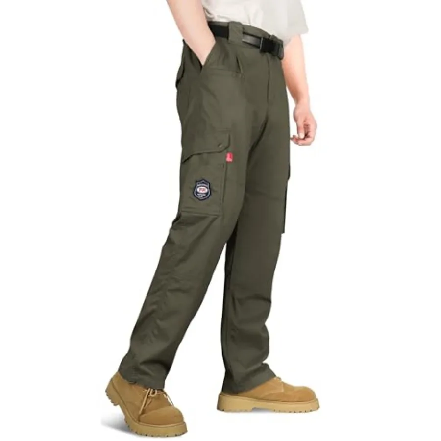 

BOCOMAL FR Pants for Men Cargo Flame Resistant Pants 2112andCAT2 100% C 7.5oz Utility Fire Resistant Pants
