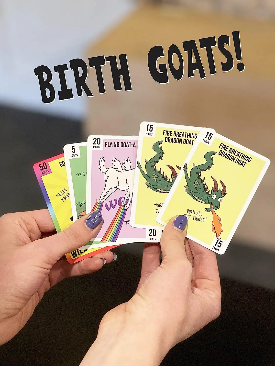 Gatwick Games Goat Lords, Hilarious, Addictive and Competitive Card Game with Goats, Best Card Games , Adults, Teens, and Kids