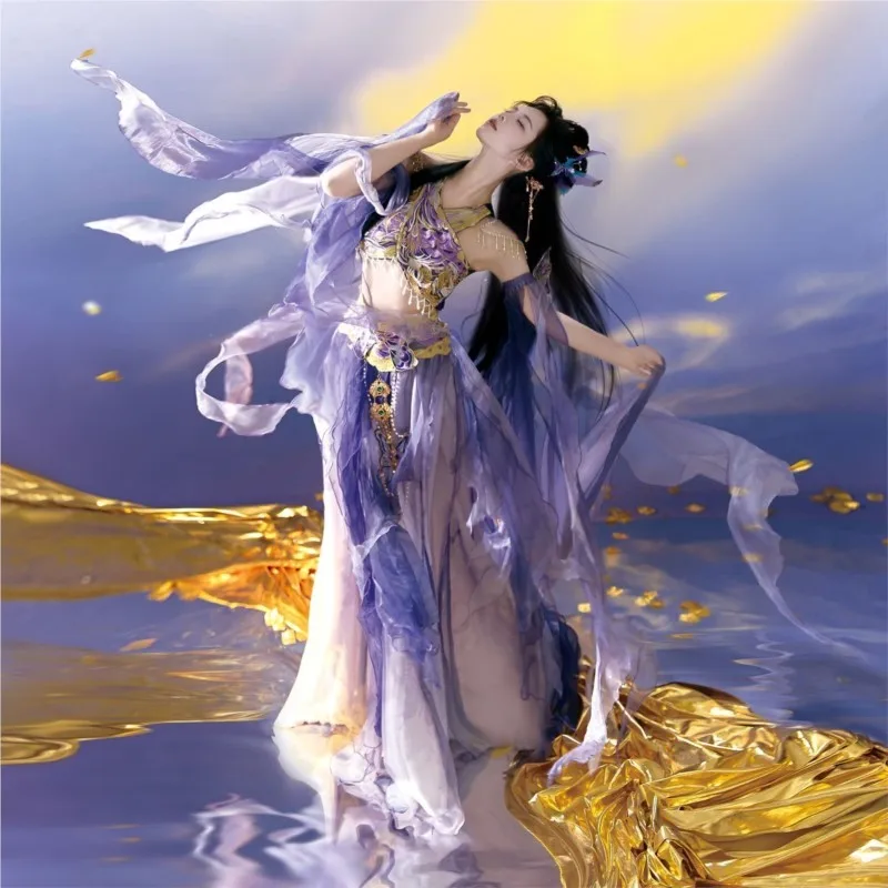 

Hanfu heavy embroidery gradient exotic style Western Regions Fairy-like Daily set