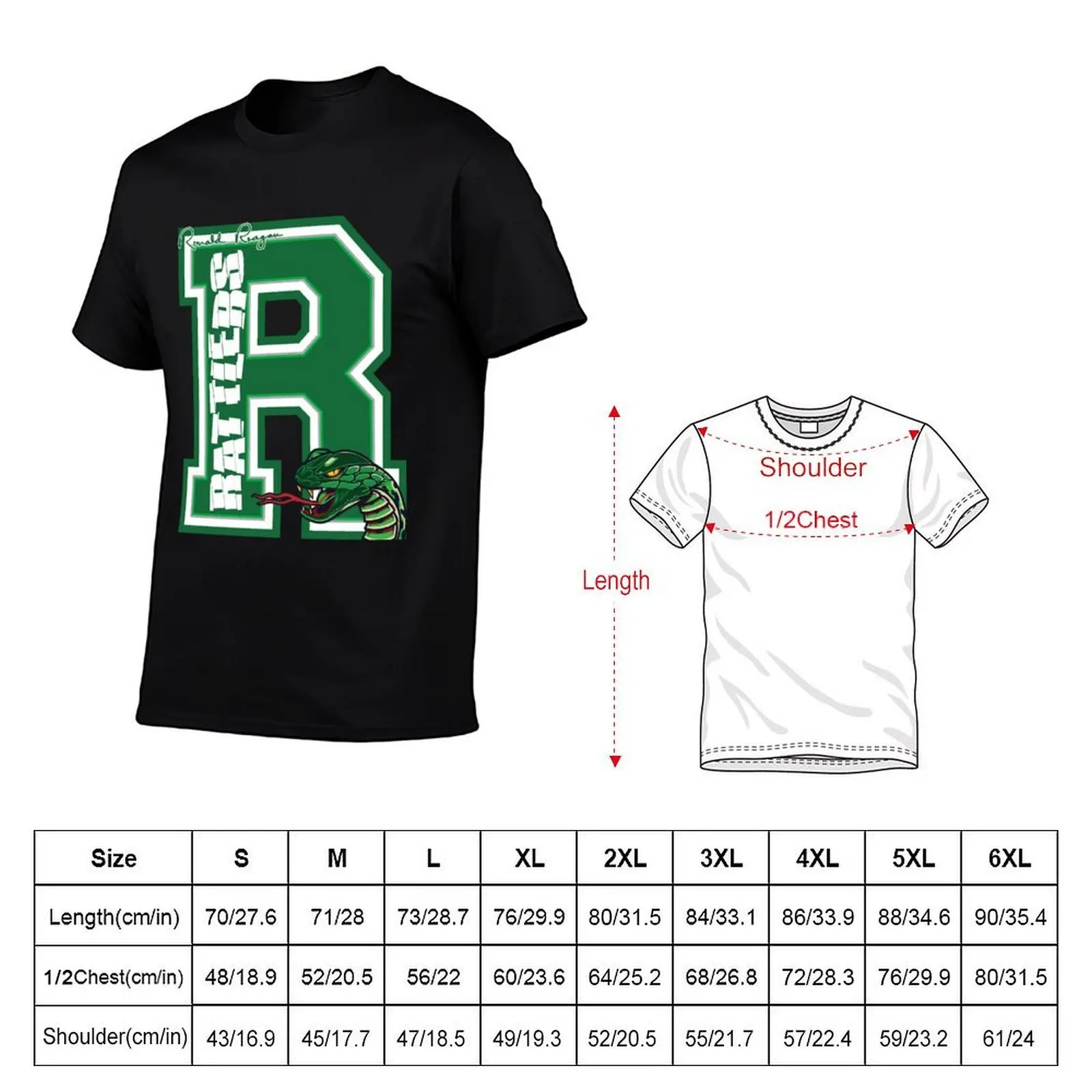 RR Rattlers Black Collection T-Shirt customs design your own oversized T-shirt men