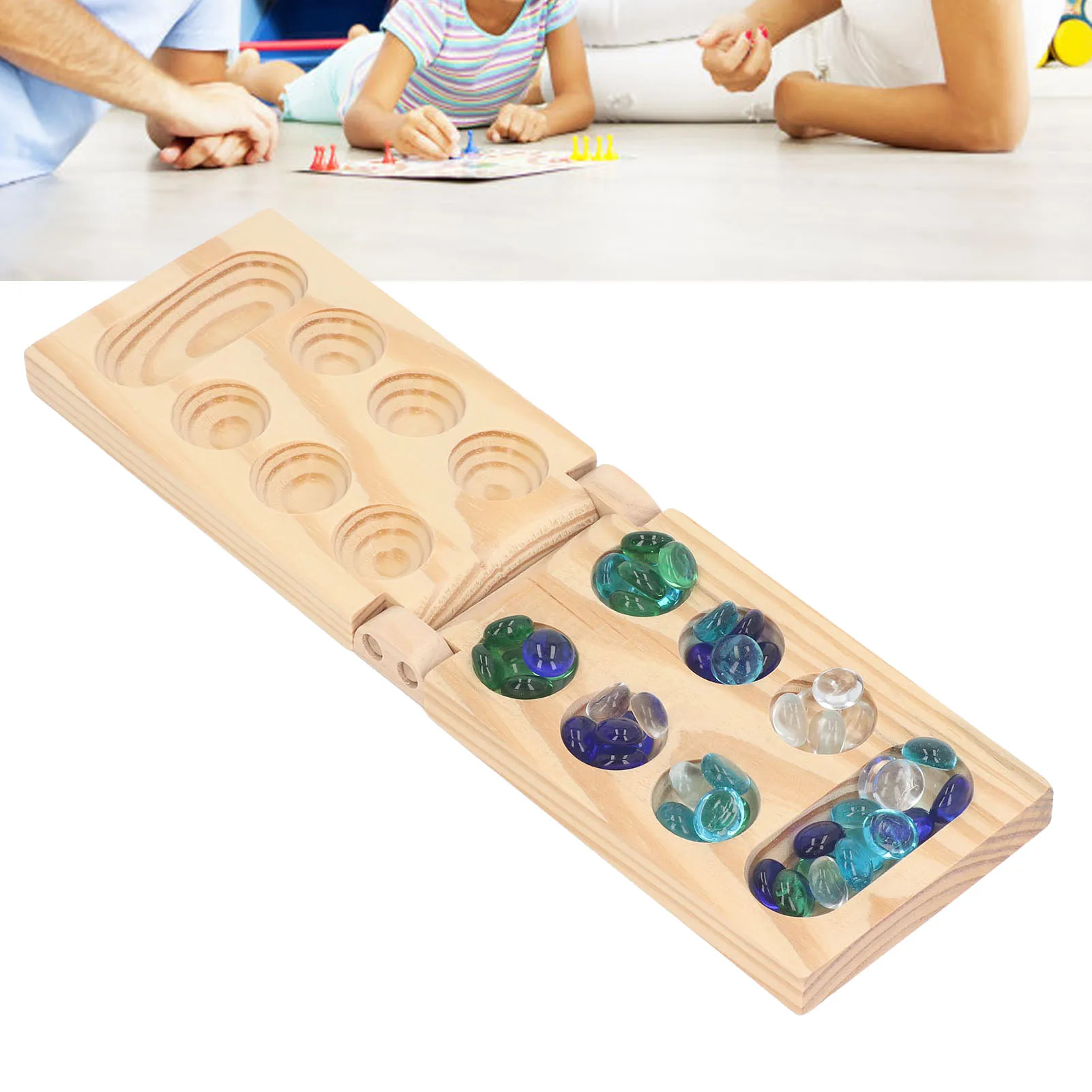 

ZK40 Folding African Stone Game Intellectual Logic Thinking Training Parent Child Interaction Educational African Stone Game