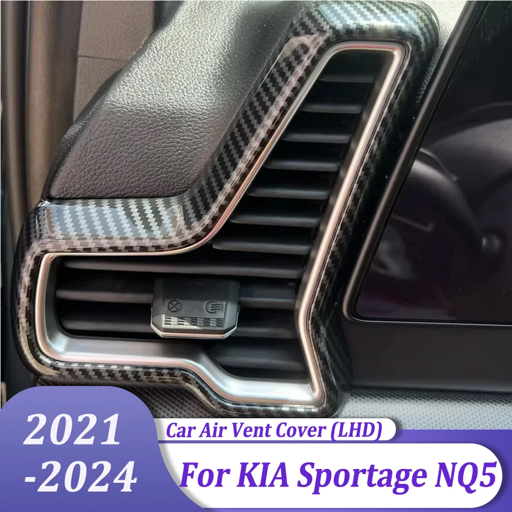 

Center Console AC Knob Decorative Cover Air Panel Outlet Stripe Sticker Car Accessories For KIA Sportage NQ5 2021 2022 2023 2024