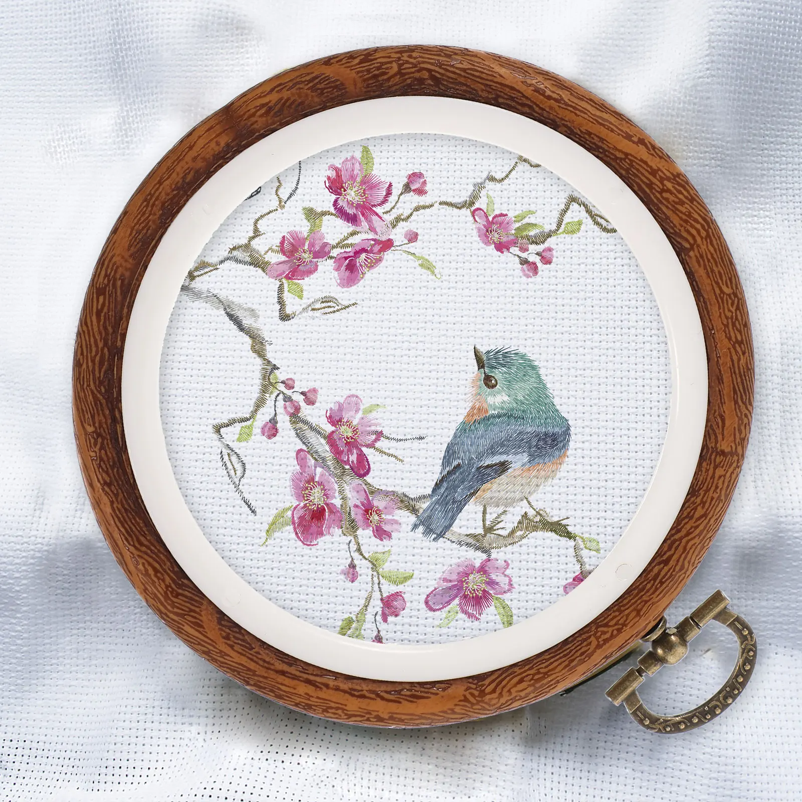 

2 Pcs Embroidery Stretch Diy Hoop Hoops Plastic Prop Small Cross Stitch Circle for