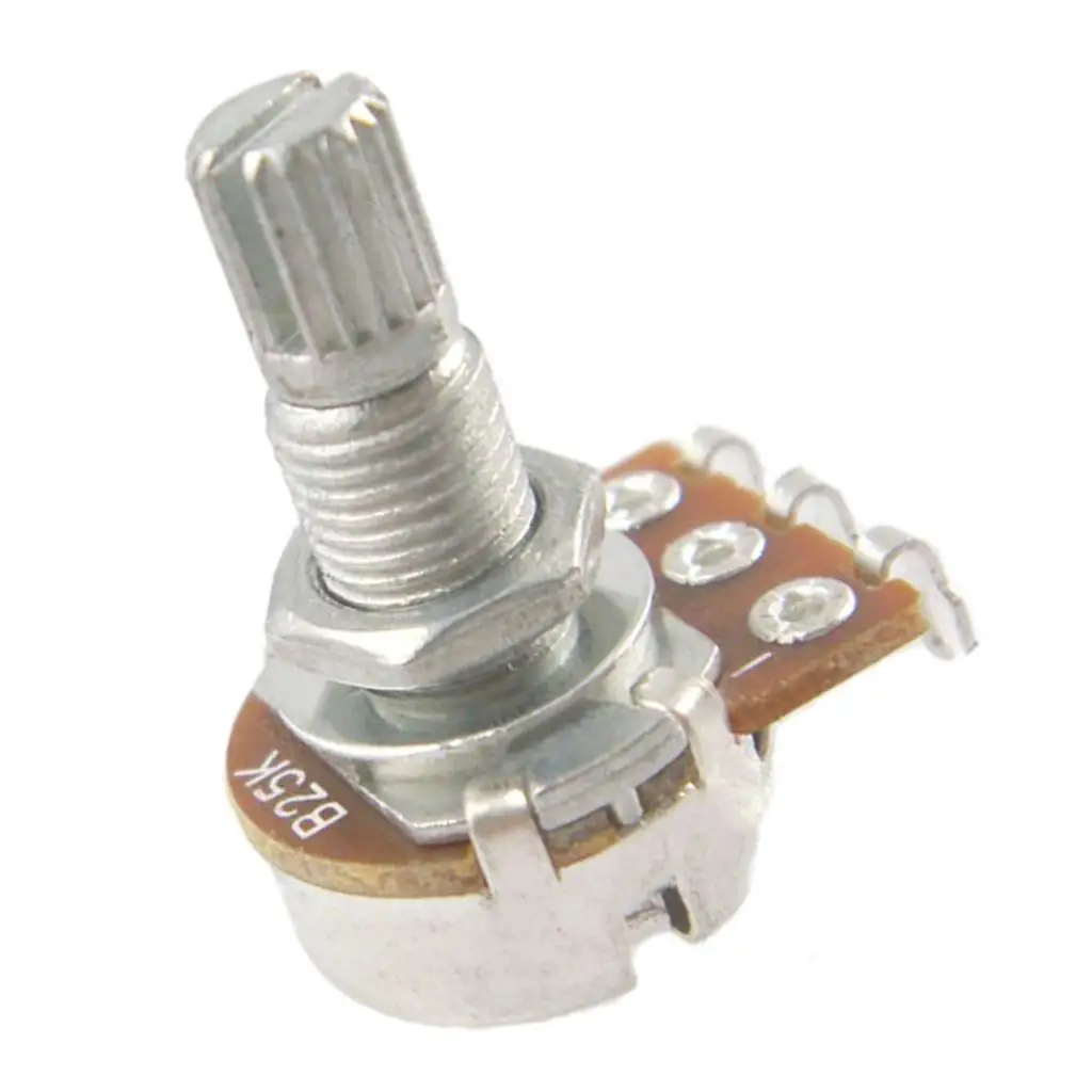 Guitar Bass Potentiometer 18mm Split Shaft Volume Control Metal Plastic Mini Pot for Ukulele Mandolin Pedal Repair