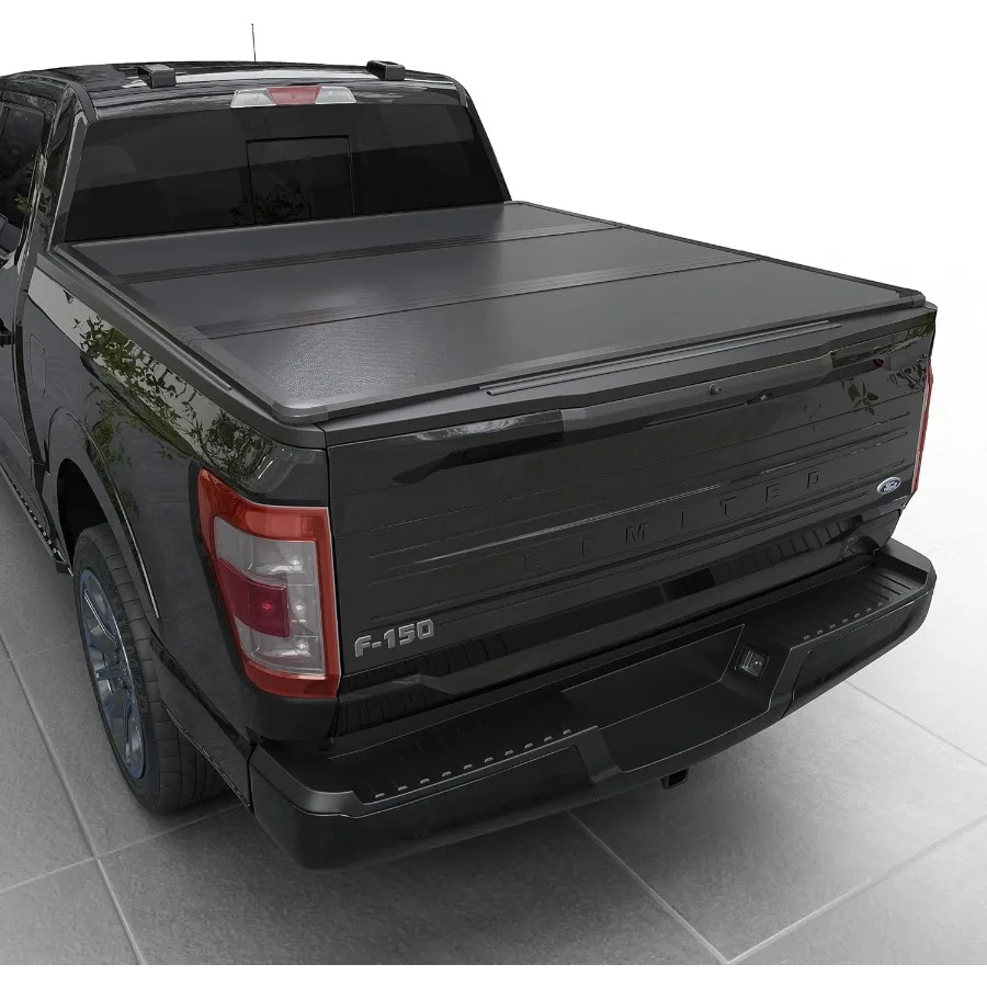Cubierta dura para cama de camión TriFold, diseñada para cama 20152026 F150 de 5,5 pies 66 con sistema de bloqueo seguro, protección resistente a la intemperie